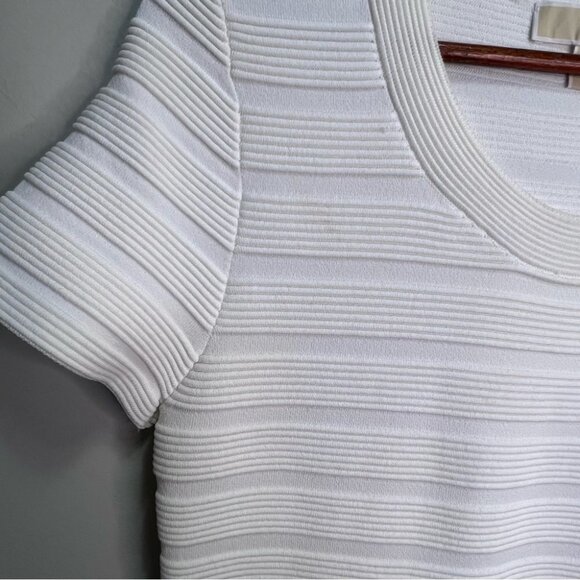 MICHAEL Michael Kors White Bodycon Ribbed Dress Size Medium - Picture 6 of 10